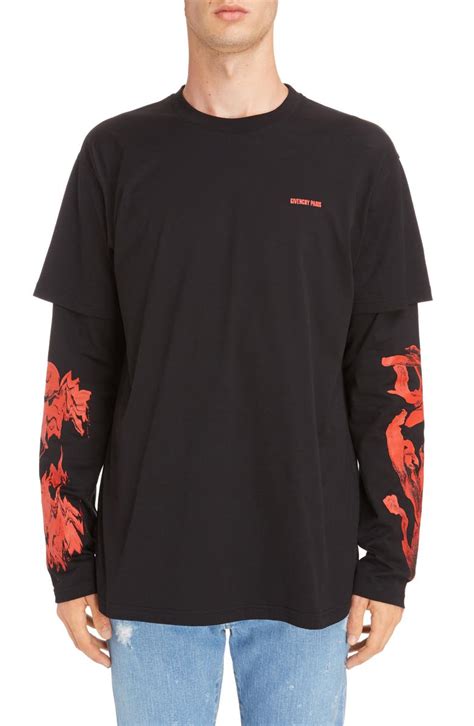 givenchy rose print t shirt|4G Lace slim fit t.